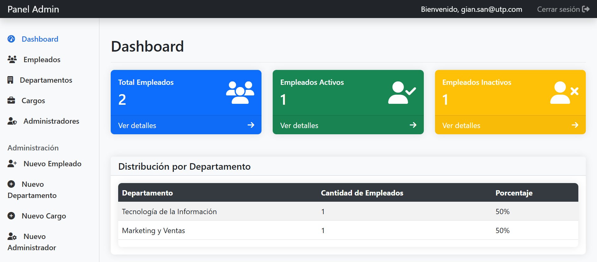 Sistema de Gestión de Empleados